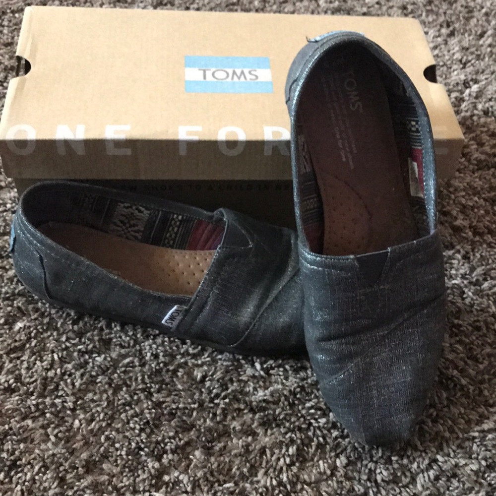 Toms Black metallic linen women’s shoes